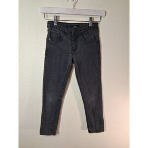 True Indigo Denim Jean Pants Black Skinny Leg Unisex Size 6